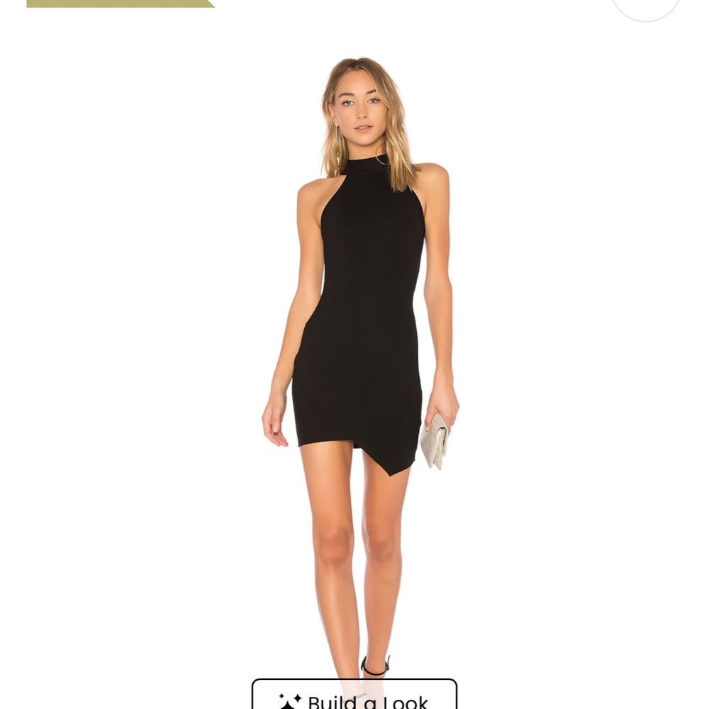 Superdown Tegan wrap mini dress in black size XL